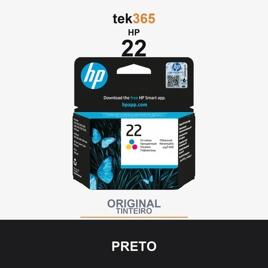 Cartucho de tinta original HP 22 Color Tricolor