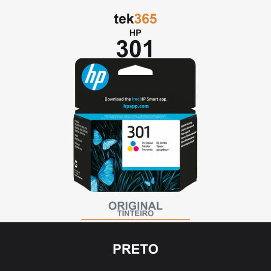 Cartucho de tinta original HP 301 Color Tricolor
