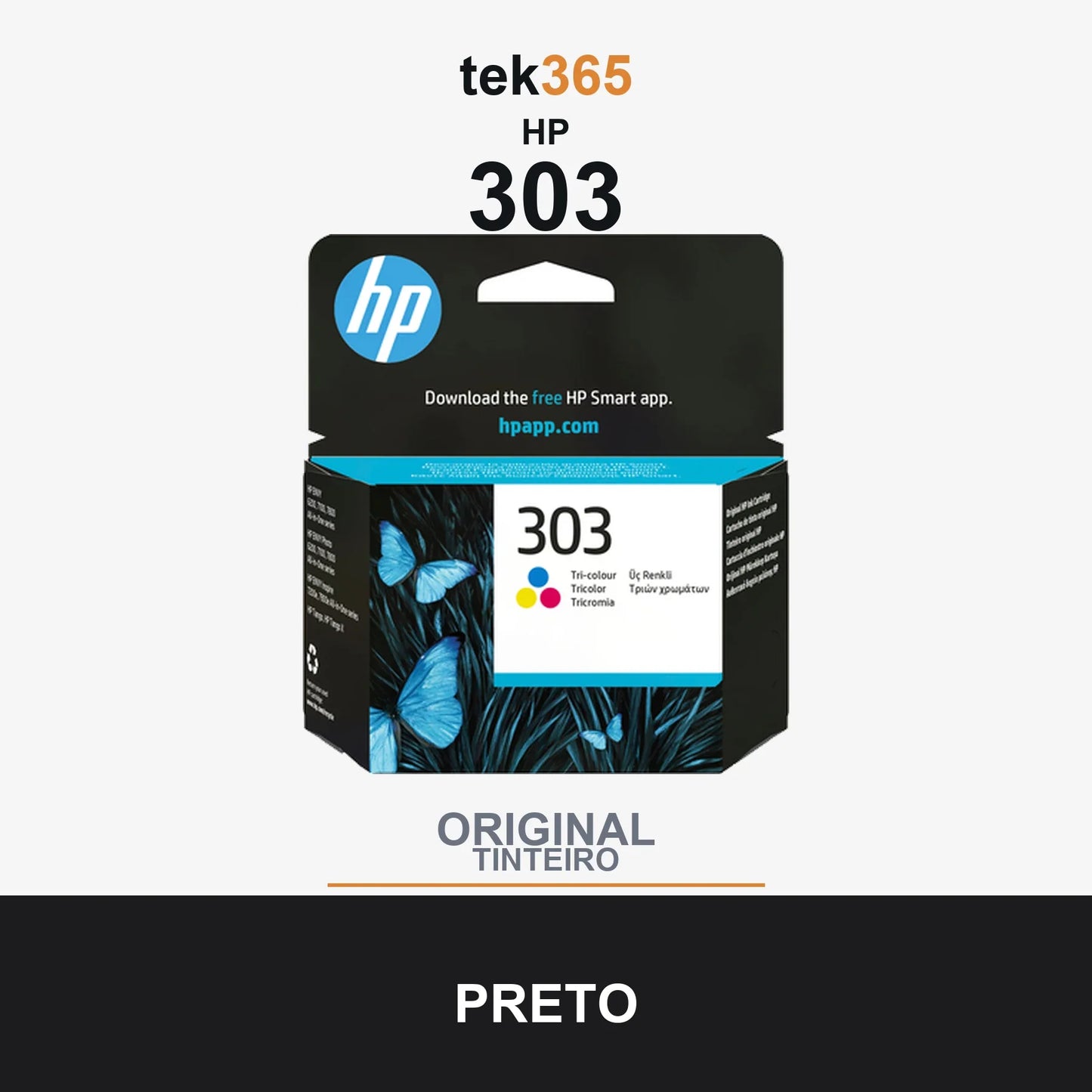 Cartucho de tinta original HP 303 Color Tricolor