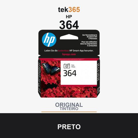 Cartucho de tinta original HP 364 Preto Foto