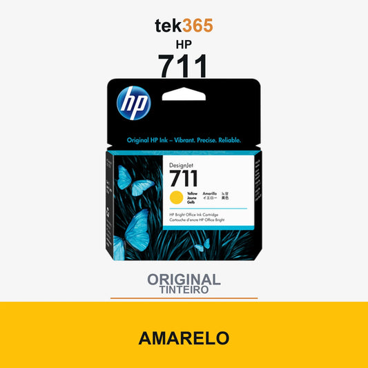 Cartucho de tinta original HP 711 Amarelo