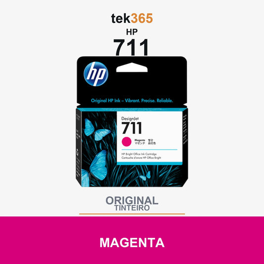 Cartucho de tinta original HP 711 Magenta