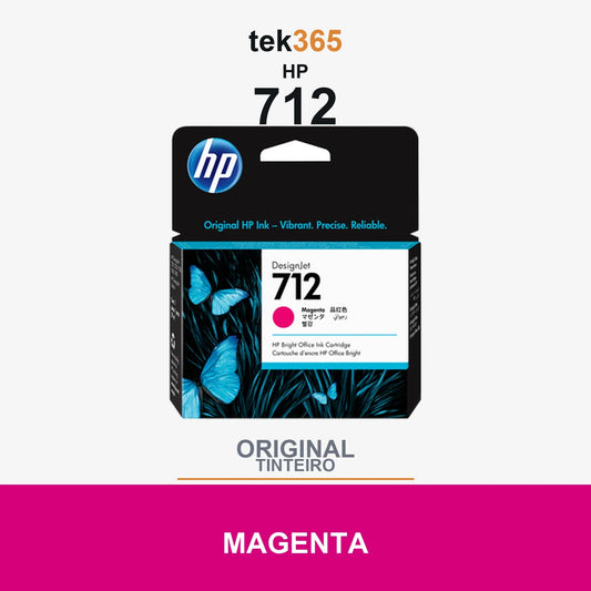 Cartucho de tinta original HP 712 Magenta