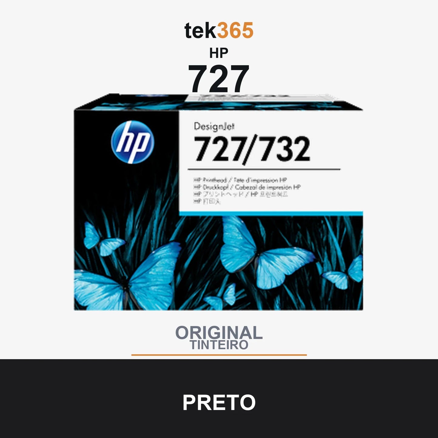 Cartucho de tinta original HP 727/732/766 Cabeça de Impressão Original - B3P06A • Capacidad: 130 ml