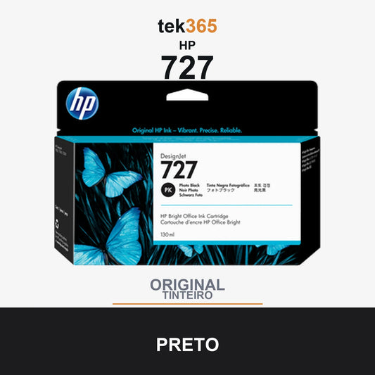 Cartucho de tinta original HP 727 Preto Foto