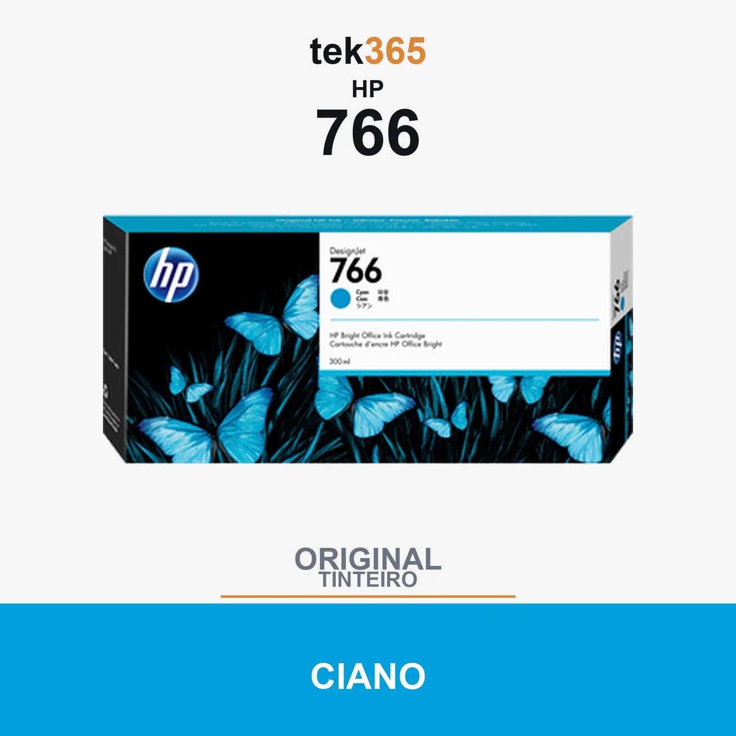 Cartucho de tinta original HP 766 Ciano