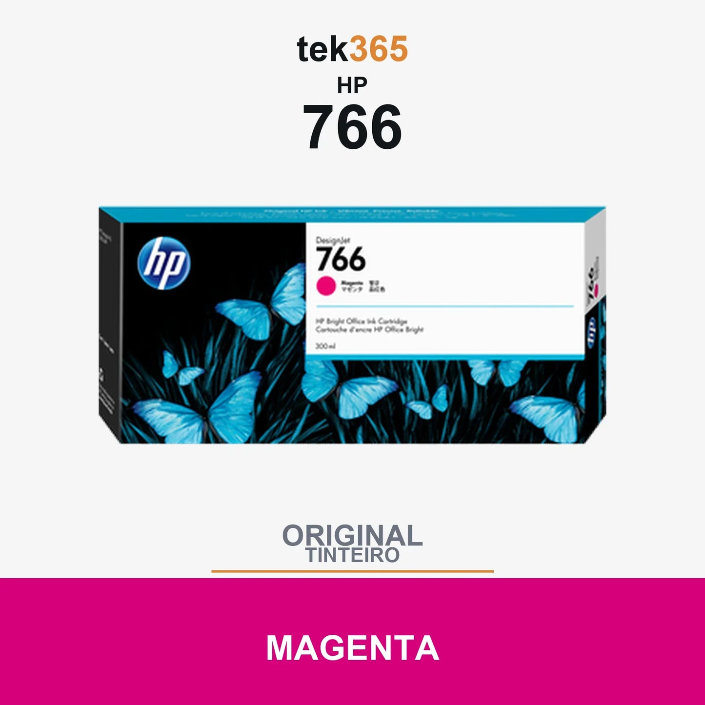 Cartucho de tinta original HP 766 Magenta