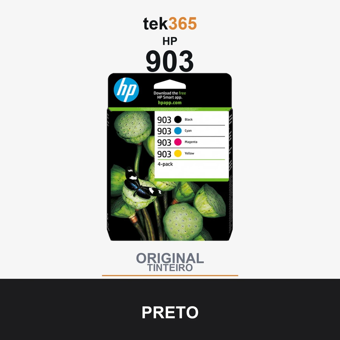 Pack de 4 de cartucho de tinta original HP 903 4 Cores