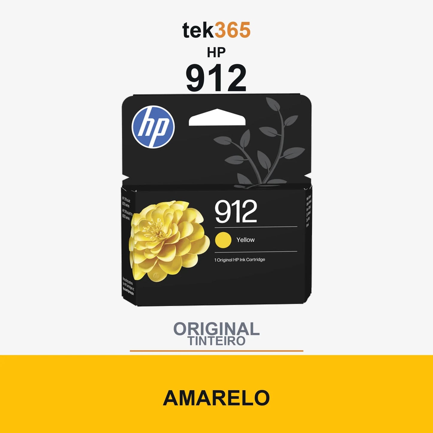 Cartucho de tinta original HP 912 Amarelo
