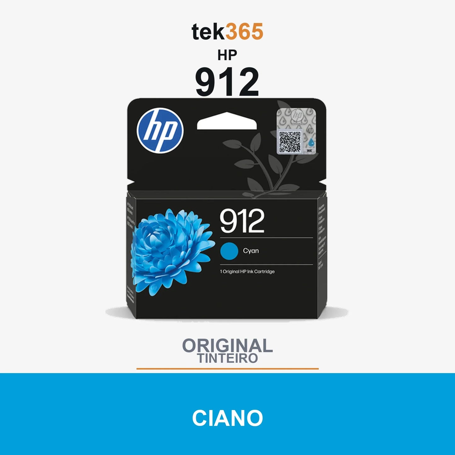 Cartucho de tinta original HP 912 Ciano