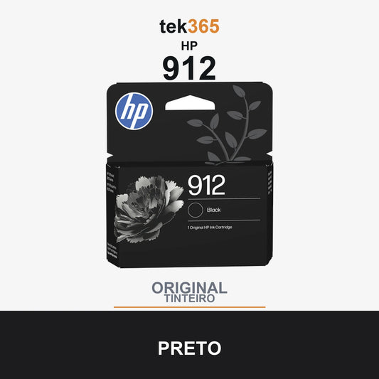 Cartucho de tinta original HP 912 Preto