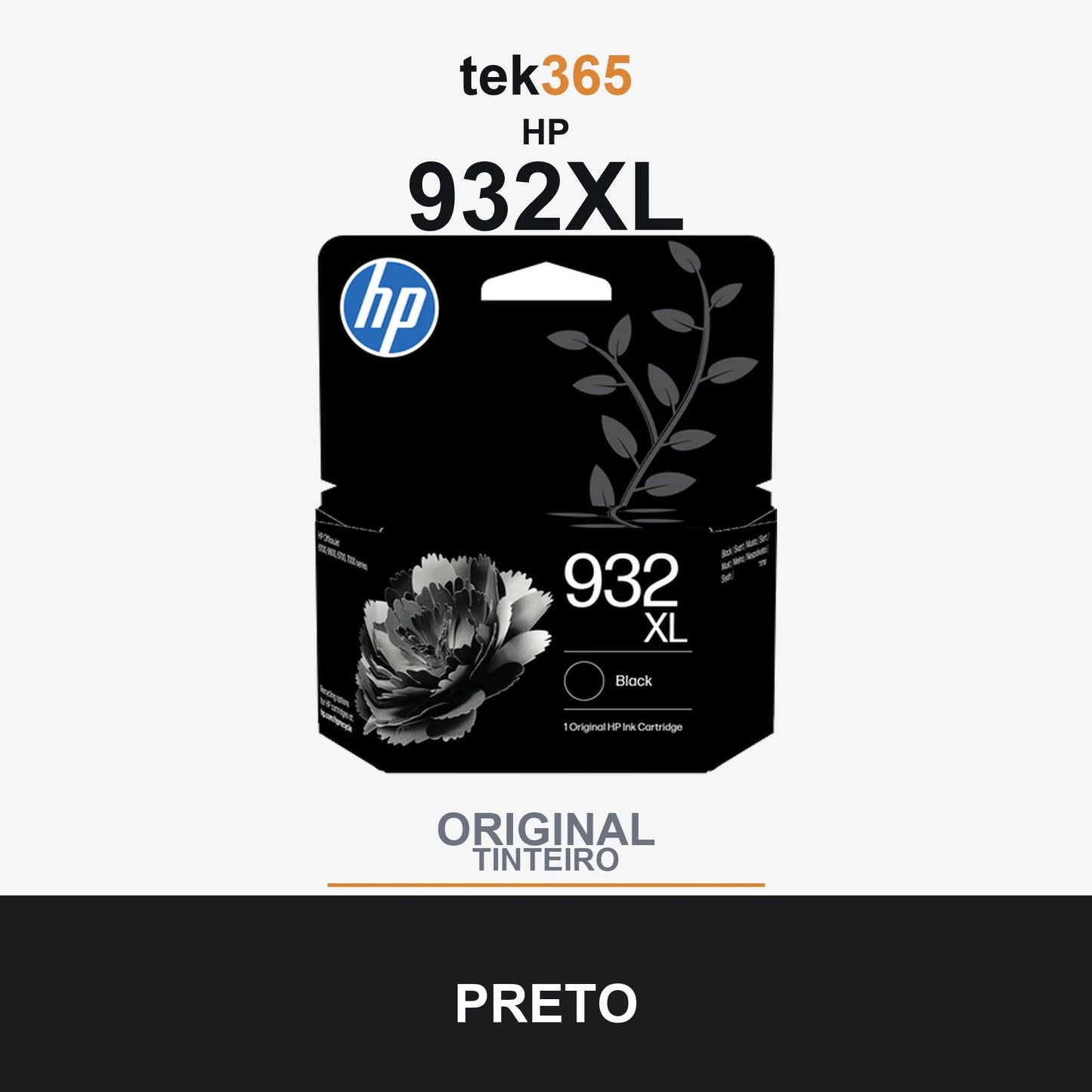 Cartucho de tinta original HP 932XL Preto