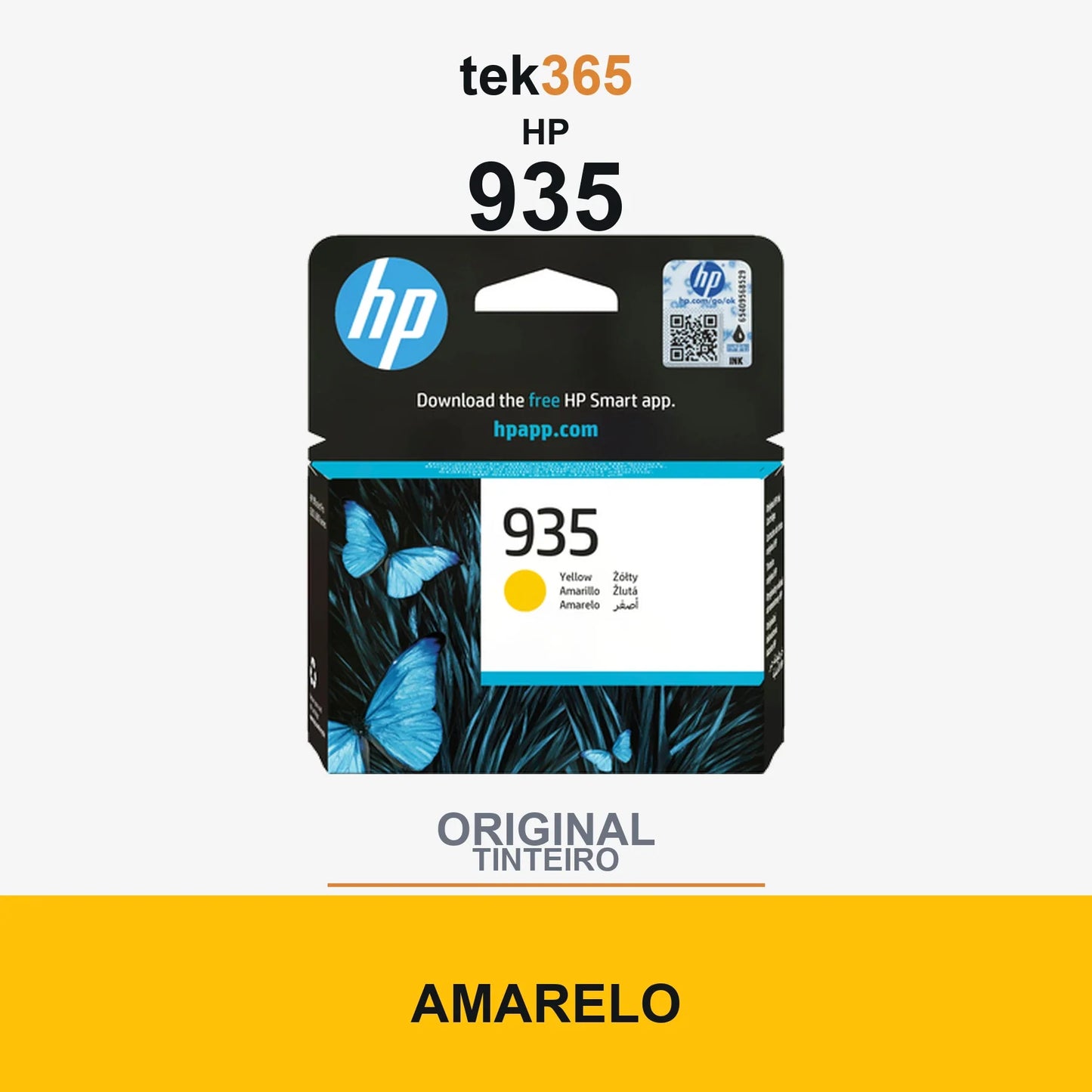 Cartucho de tinta original HP 935 Amarelo