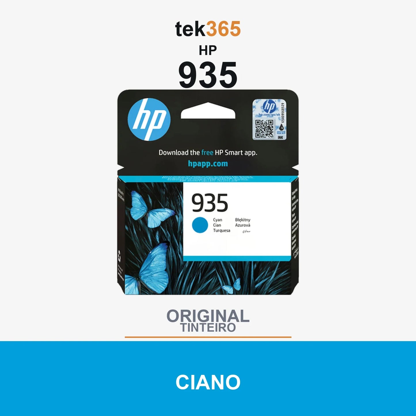 Cartucho de tinta original HP 935 Ciano