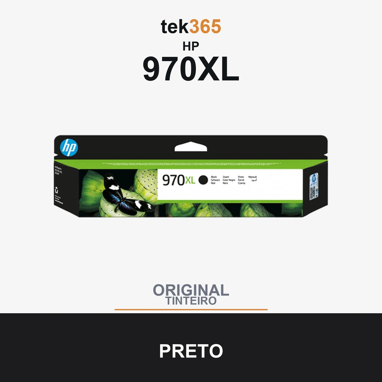 Cartucho de tinta original HP 970XL Preto