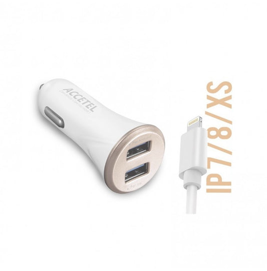 Carregador de Carro USB Duplo 3.1A Lightning