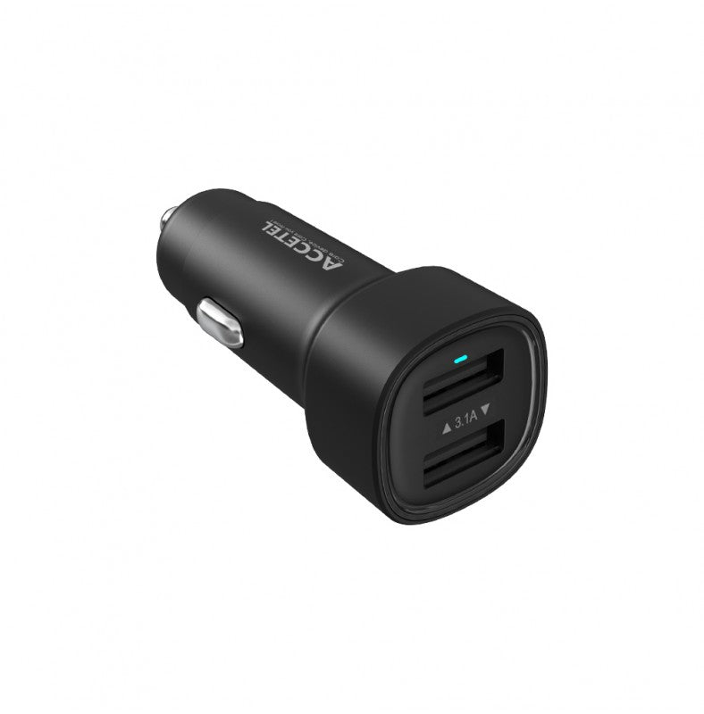 Carregador de Carro Duplo USB 3.1A Preto
