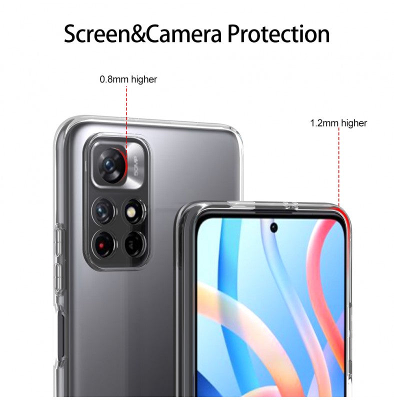 Silicone Transparente 2.0 TPU Xiaomi Poco M4 Pro 5G / Redmi Note 11 5G (Proteção de Lente)