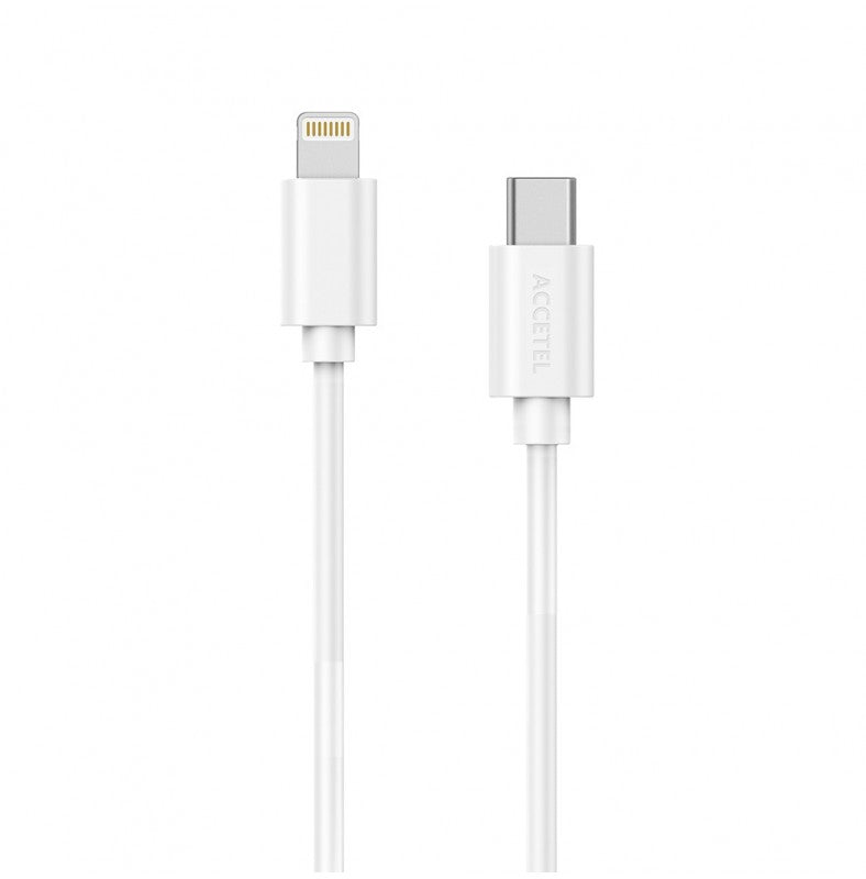 PD Cabo de Carregamento Rápido 30W Tipo-C para Lightning (1M) Branco