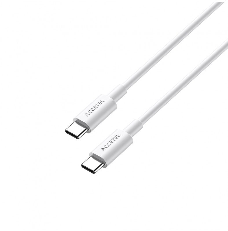 Cabo de carregamento rápido 100W Tipo-C a Tipo-C Máx.20V 5A (1M) Branco