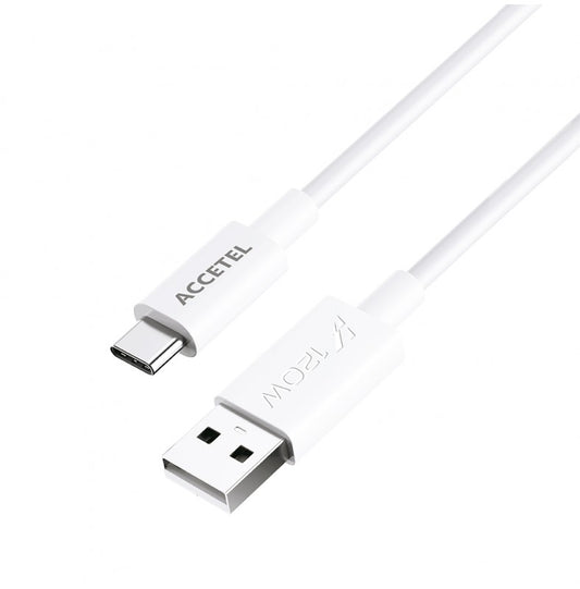 Cabo de Carregamento Rápido para Xiaomi 120W USB-A para USB-C 6A (1M) Branco