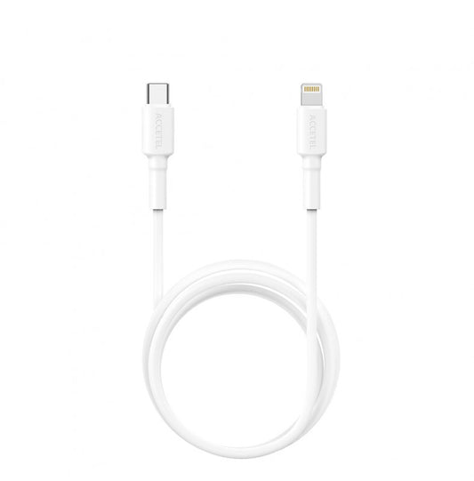 PD 20W TPE Tipo-C para cabo de carregamento rápido Lightning (1M) branco