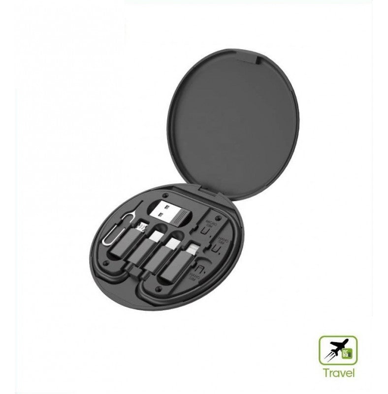 Kit de cabo de carregamento multifuncional 10 em 1 para viagens