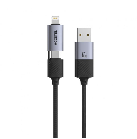 Cabo Multiconector 4 em 1 com Adaptador Integrado Max 60W ? 1.2 Metros