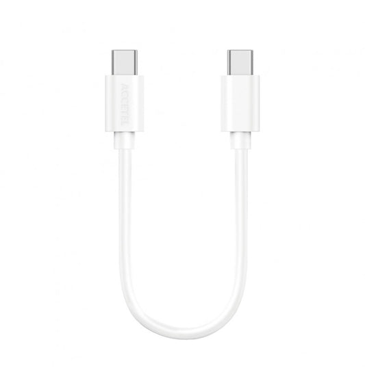 Cabo de Carregamento Rápido PD 60W Tipo-C para Tipo-C Branco (0.30M)