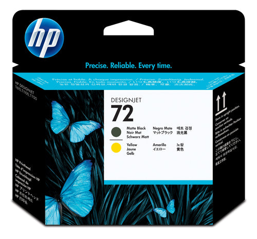 Cartucho de tinta original HP 72 Cabeça de Impressão Original - Negro Mate y Amarillo - C9384A • Capacidad: