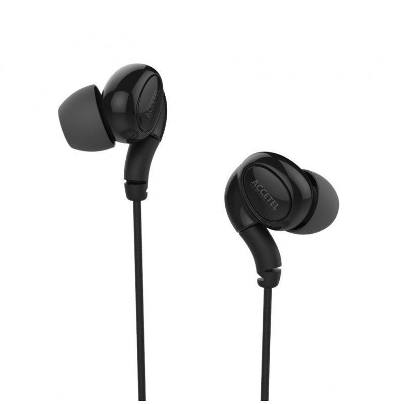 Auscultadores Estéreo Esporte 3.5mm com Microfone Preto