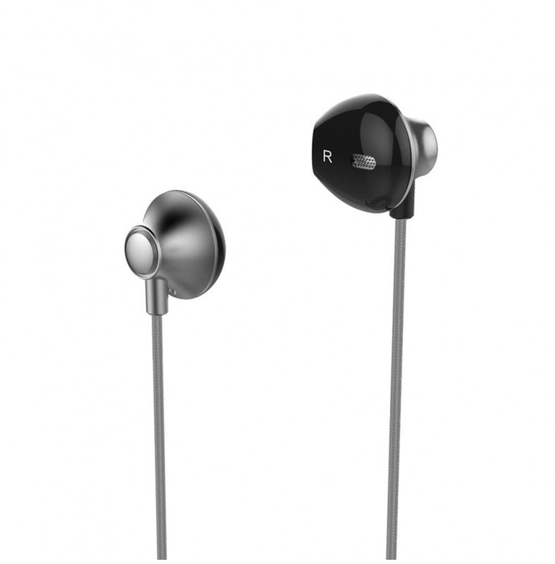 Auscultadores Estéreo 3.5mm com Microfone Cinza Escuro