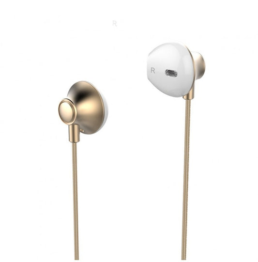 Auscultadores Estéreo 3.5mm com Microfone Ouro