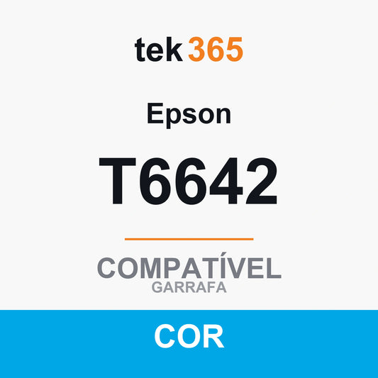 Garrafa de tinta compatível Epson 102/103/104/106/107/T6642/T6732 Ciano