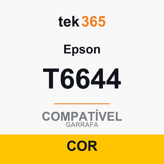 Garrafa de tinta compatível Epson 102/103/104/106/107/T6644/T6734 Amarelo