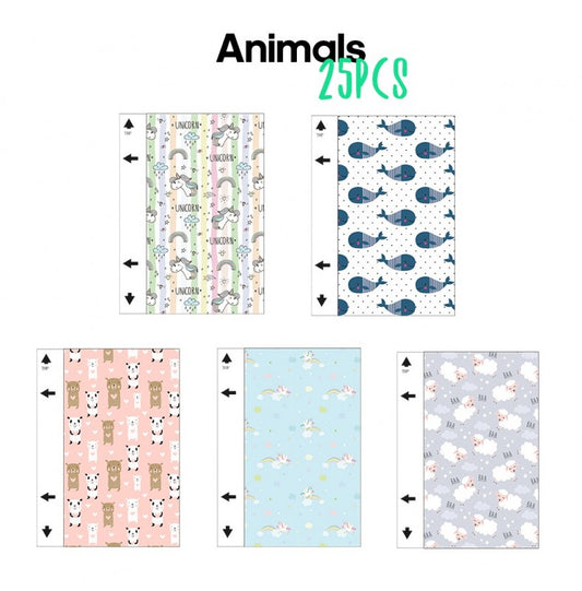 MPT-L6 Folhas Traseiras Animais (pacote 25)