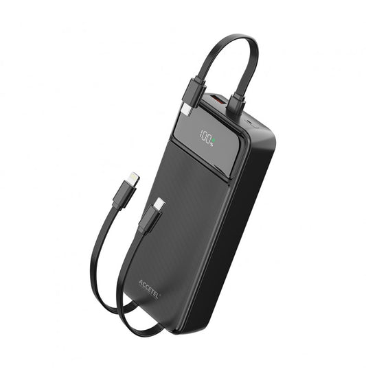 Bateria Externa de Carregamento Rápido 20000mAh 22.5W PD+QC3.0 Preto