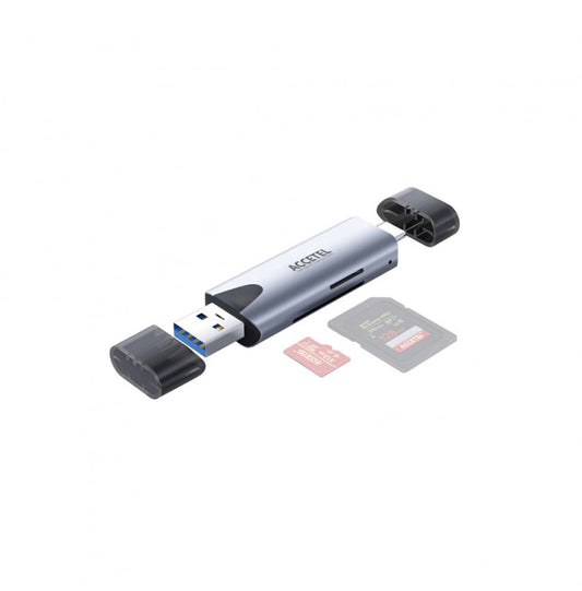 Leitor de Cartões SD/MicroSD com Conectores USB-A e Tipo C