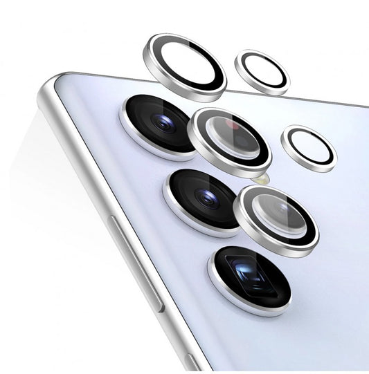 Protetor de Vidro de Lente Câmera Metálico Samsung Galaxy Ultra Prata
