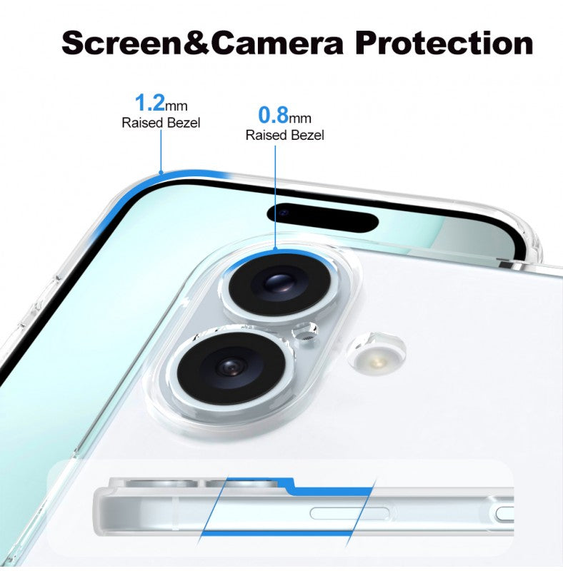 Silicone Transparente 2.0 TPU iPhone 16 Plus 6.7" (Proteção de Lente)