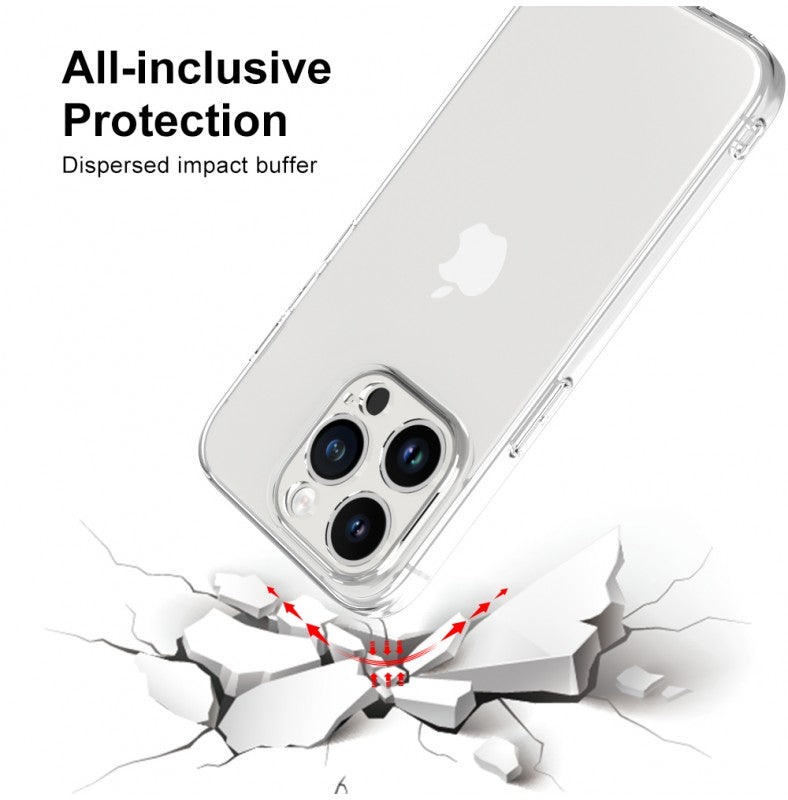 Silicone Transparente 2.0 TPU iPhone 15 Pro Max 6.7" (Proteção de Lente)