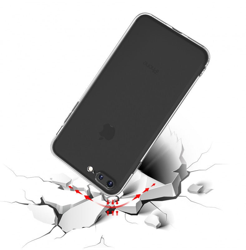 Silicone Transparente 2.0 TPU iPhone 7Plus / 8Plus (Proteção de Lente)