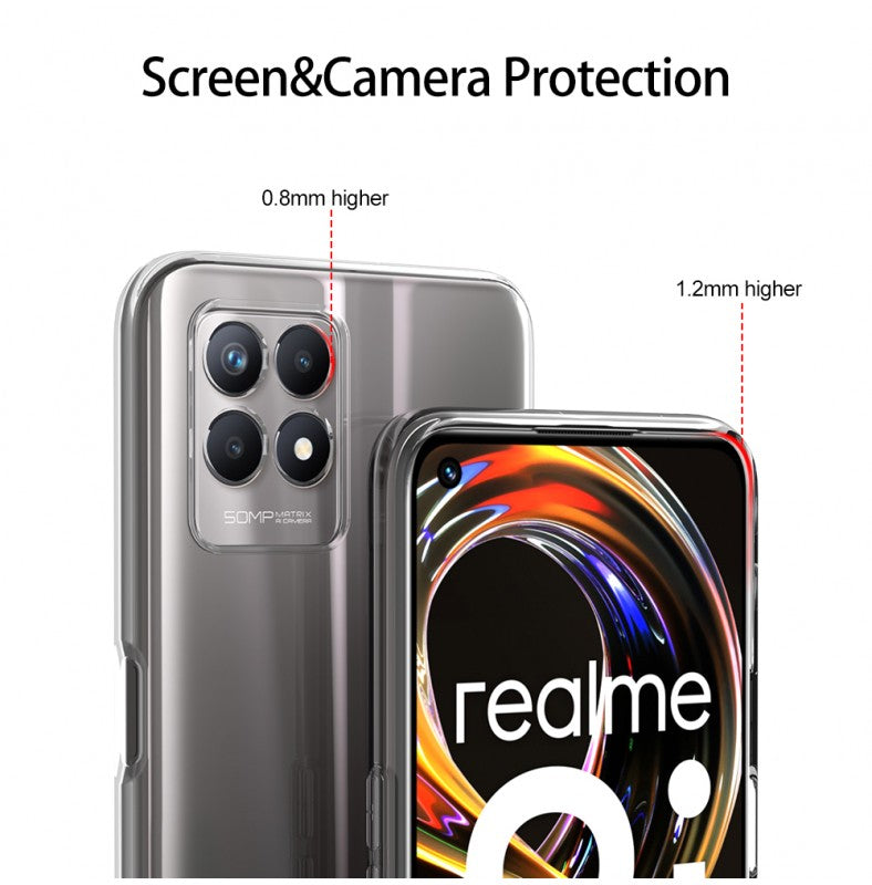 Silicone Transparente 2.0 TPU Realme 8i (Proteção de Lente)