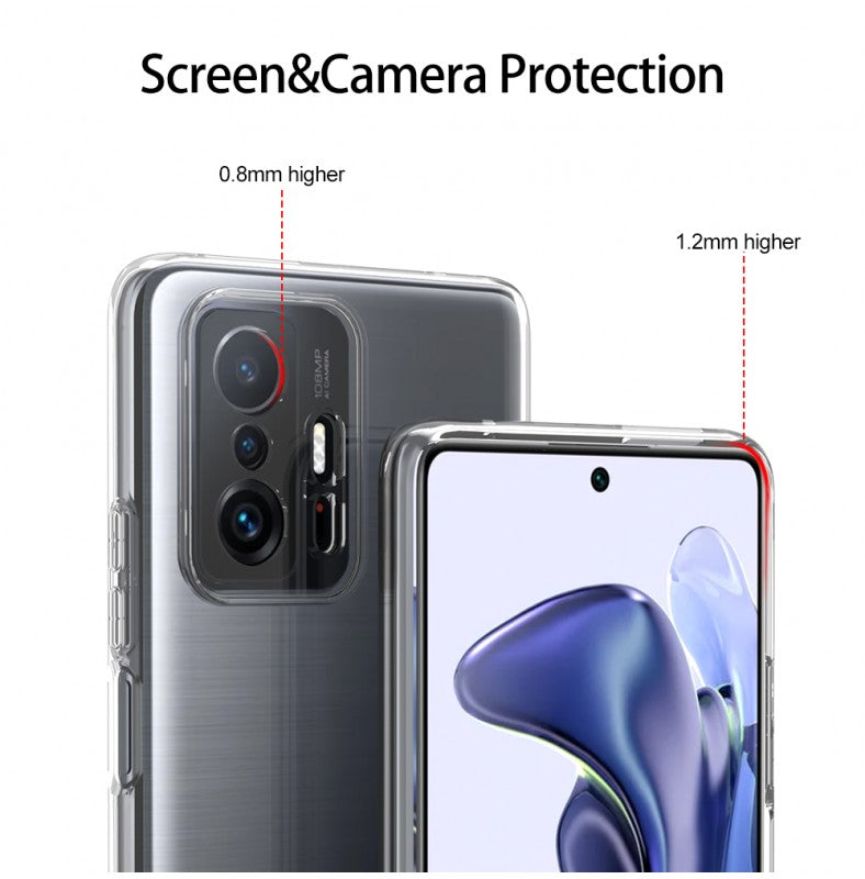 Silicone Transparente 2.0 TPU Xiaomi Mi 11T / 11T Pro (Proteção de Lente)