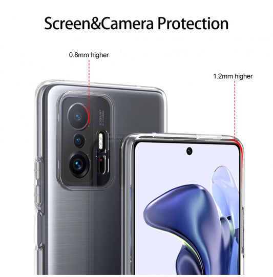 Silicone Transparente 2.0 TPU Xiaomi Mi 11T / 11T Pro (Proteção de Lente)