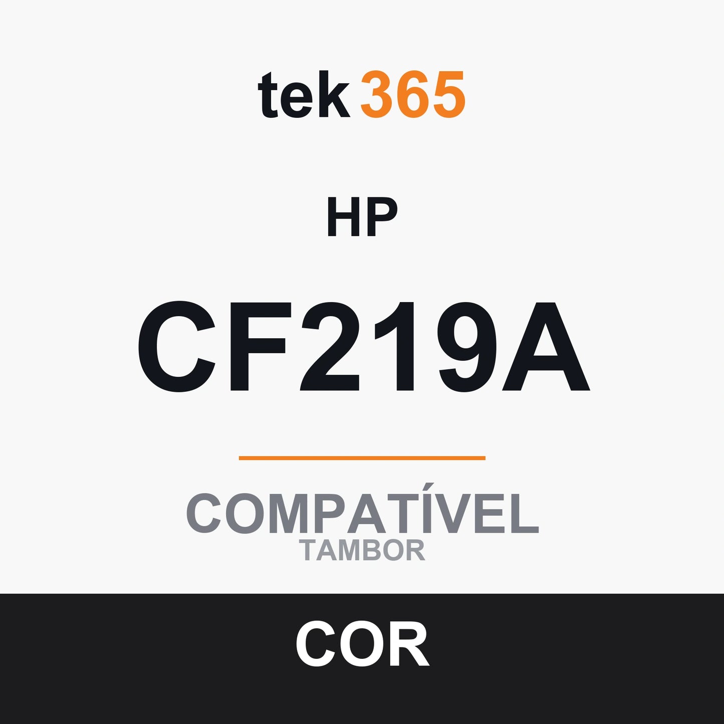 Tambor de imagem compatível HP CF219A Preto