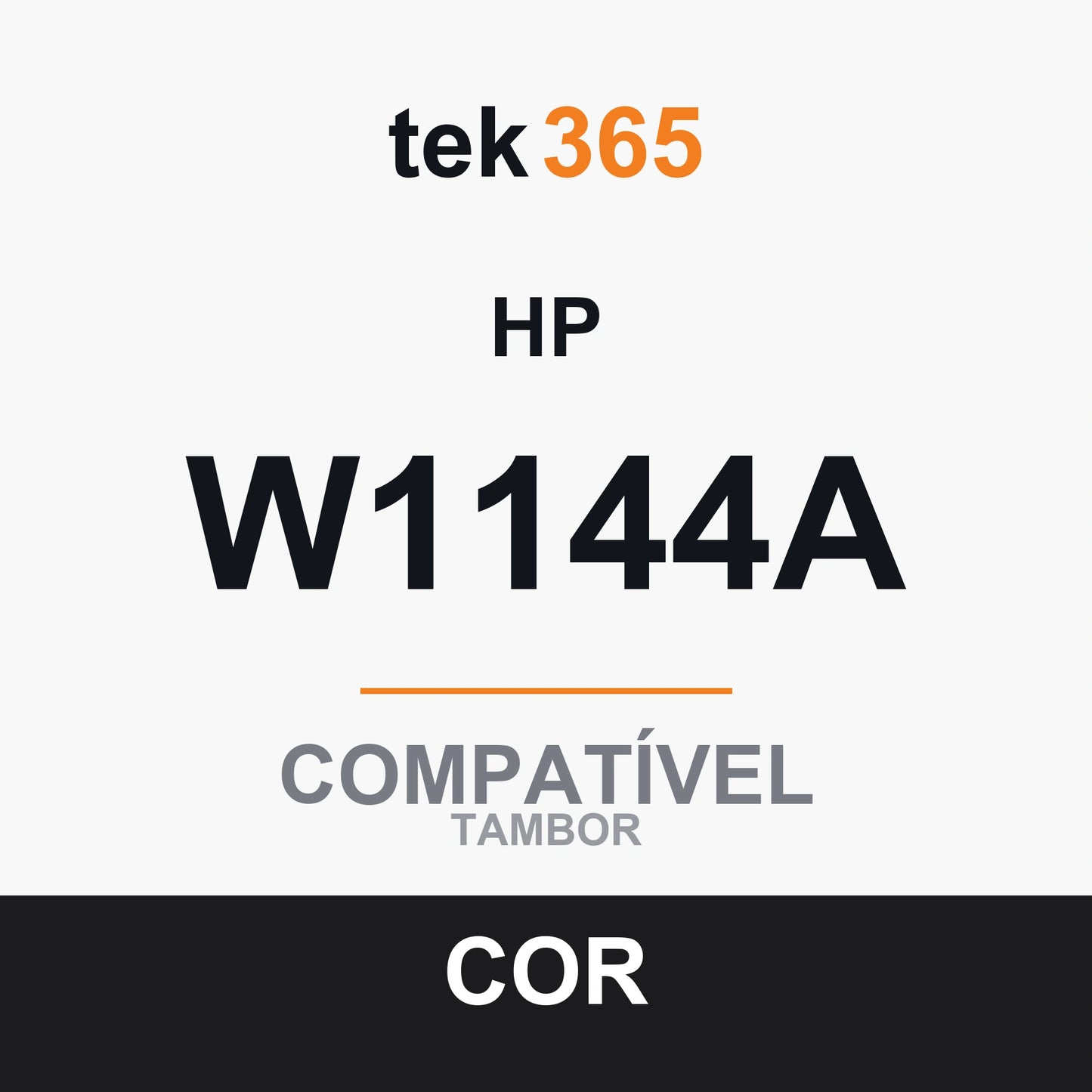 Tambor de imagem compatível HP W1144A Preto
