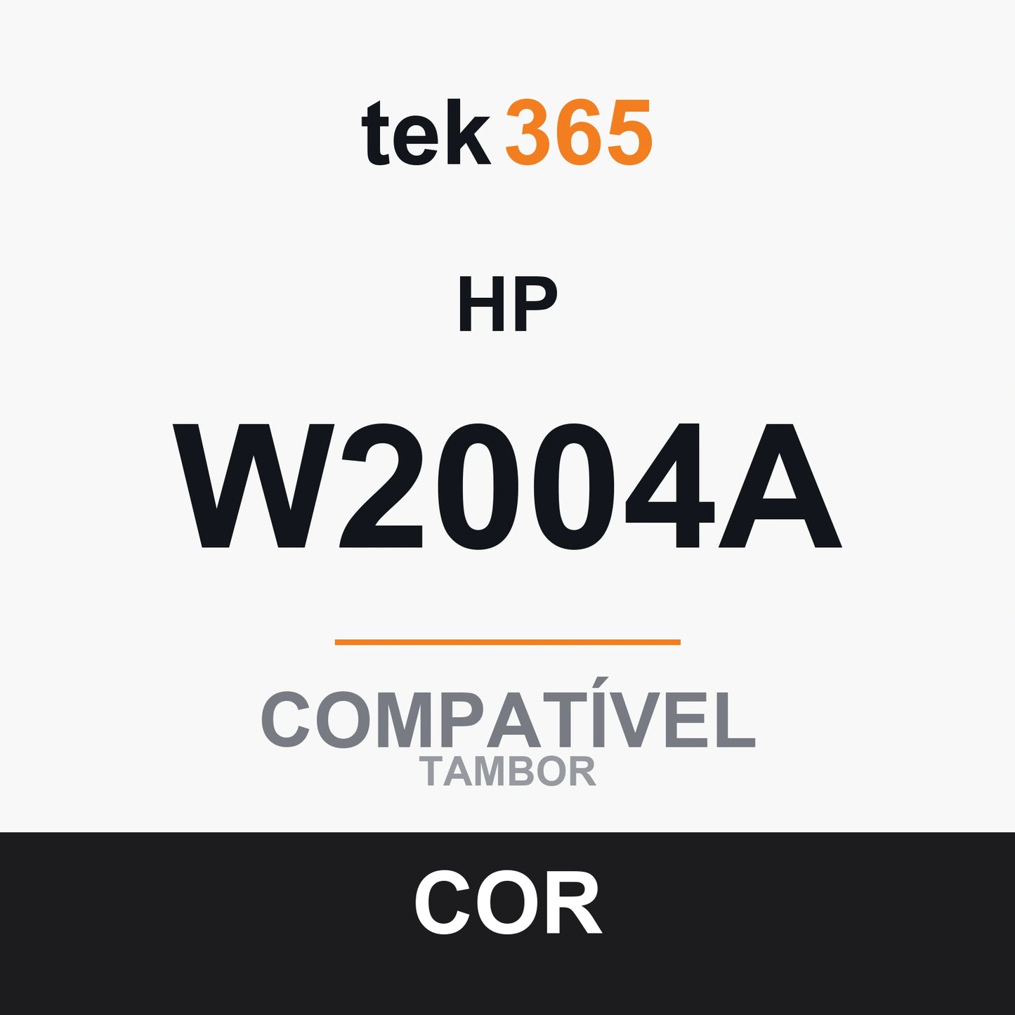 Tambor de imagem compatível HP W2004A Preto