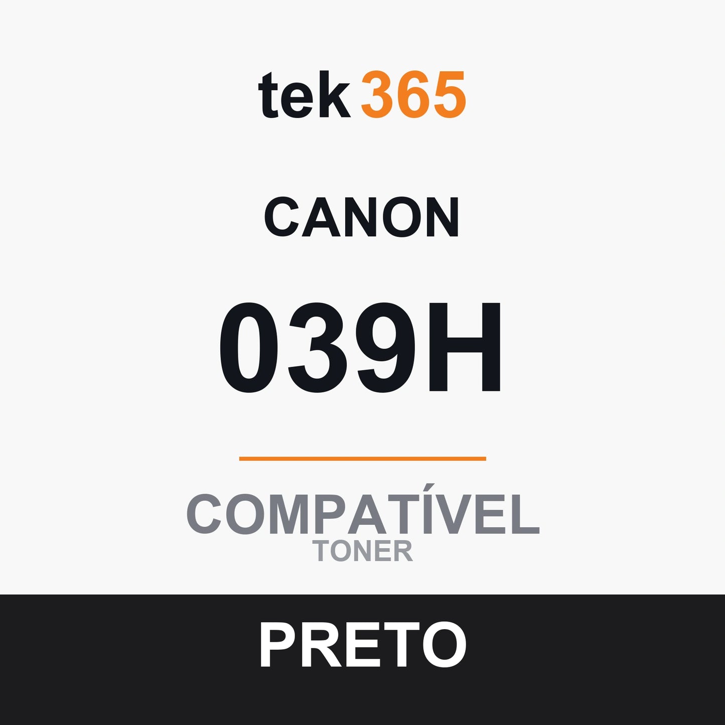 Toner Compativel Canon 039H-PRETO-BLACK Preto