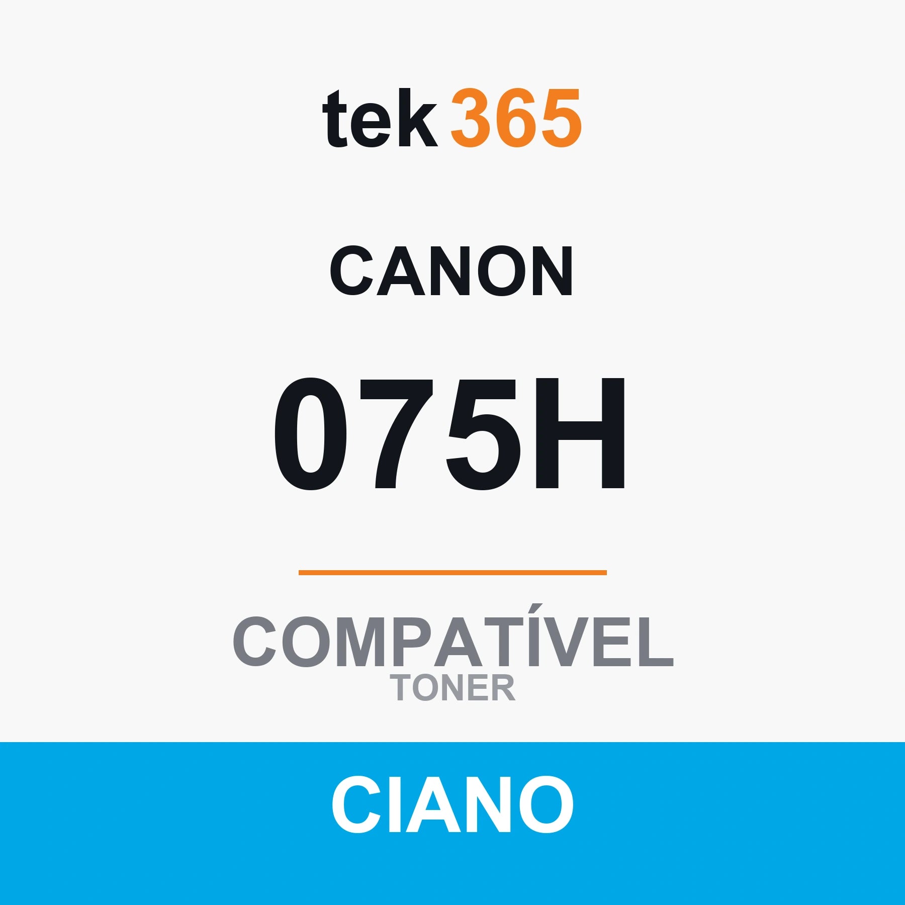 Toner Compativel Canon 075H-CIANO-CYAN Ciano